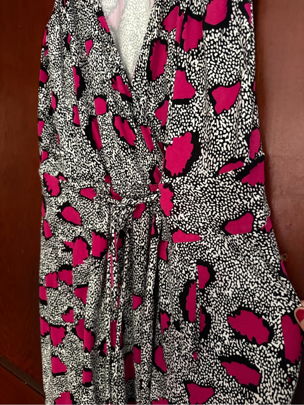 Diane Von Furstenberg Obkixe Faux Wrap Animal-esque Print Mini Dress - Picture 5 of 5